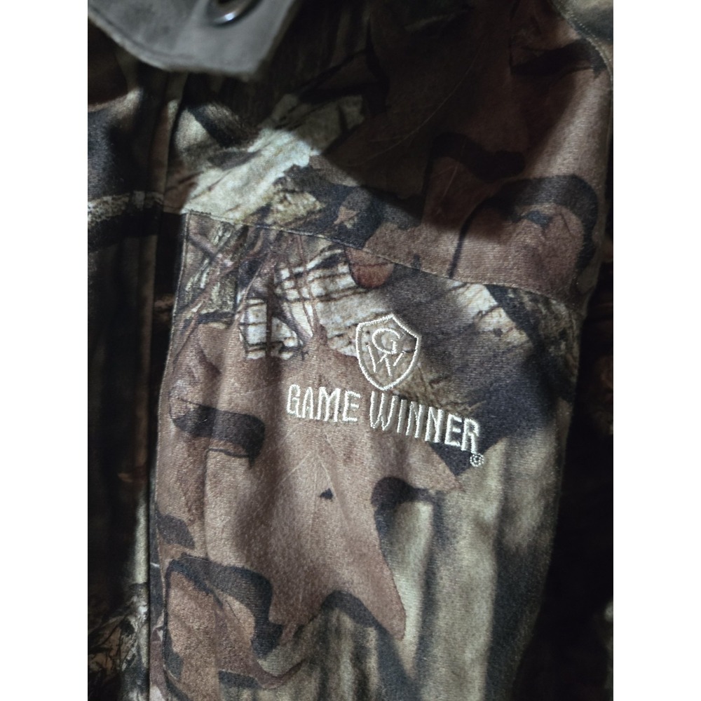 Game Winner Youth XL Camo Hunting Jacket Waterproof Shell Hooded Coat Full Zip - Picture 4 of 7